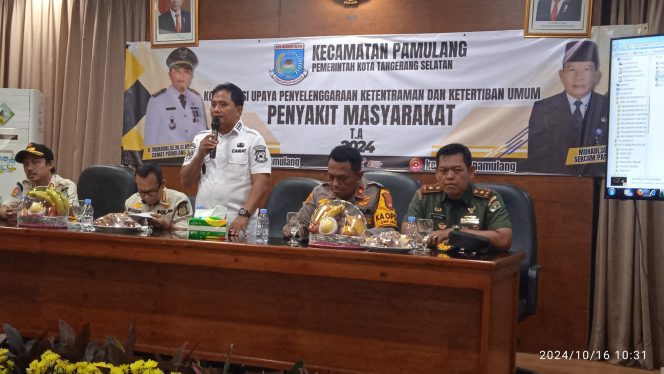 
					Kecamatan Pamulang Gelar Koordinasi Ketertiban Umum Tahun 2024: Wujudkan Lingkungan Aman dan Tertib
