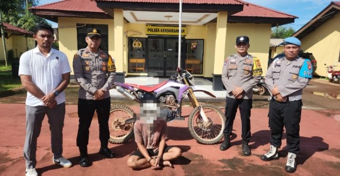 
					Berantas Segala Bentuk Tindak Pidana di Wilayahnya, Kapolsek Kendawangan dan Jajaran Amankan Seorang Pelaku Curanmor