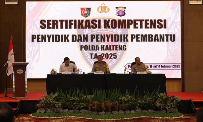 
					Buka Sertifikasi Penyidik dan Penyidik Pembantu, Wakapolda Kalteng Tekankan Nilai Intergitas, Profesional dan Proposional