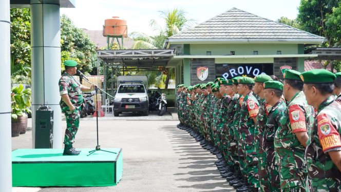 
					Danramil 11/P.Kemis Pimpin Apel Pelepasan Cuti Gelombang Kedua Kodim 0510/Trs