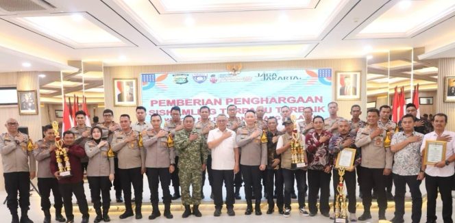 
					Kapolres Tangsel, Walikota Tangsel dan Forkopimda berikan Penghargaan Kepada 3 Siskamling Terpadu Terbaik