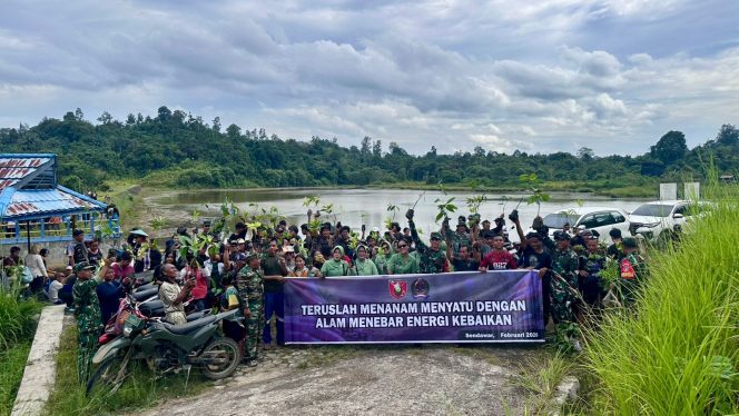 
					Hijaukan Lingkungan, Satgas TMMD Wiltas Ke-127 Kodim 0912/Kubar Gelar Penanaman Pohon di Lapak Oros