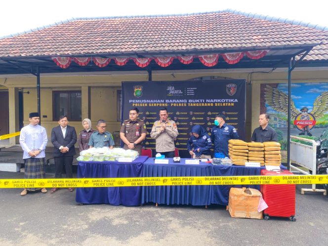 
					Polsek Serpong Musnahkan Puluhan Kilogram Narkotika Hasil Pengungkapan Kasus Awal 2026