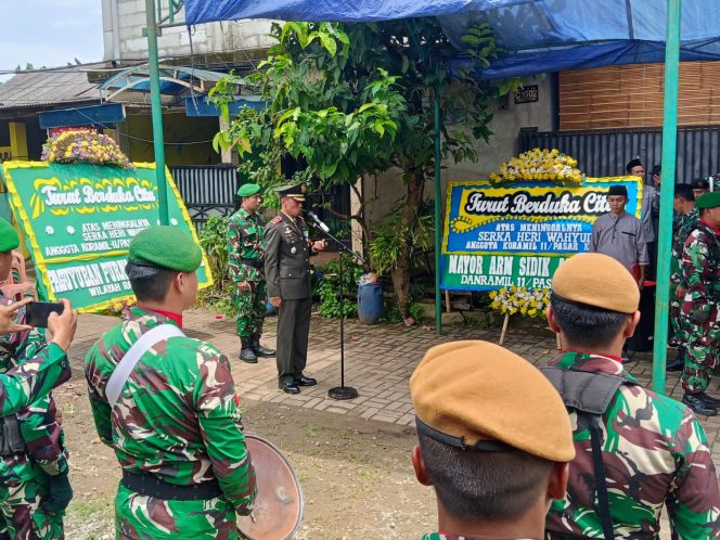 
					Dandim 0510/Tigaraksa Pimpin Langsung Pemakaman Militer Serka Heri Wahyudi