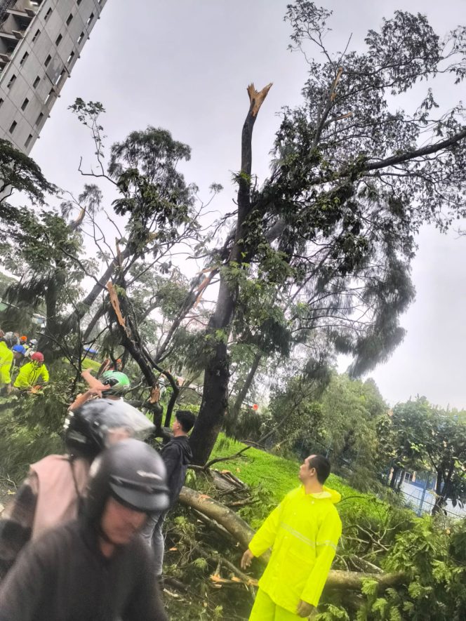 
					Sigap Hadapi Cuaca Ekstrem, Polsek Kelapa Dua Pastikan Wilayah Tetap Aman dan Kondusif