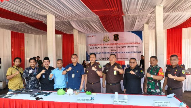 
					Kodim 0510/Tigaraksa Dukung Pemusnahan Barang Bukti di Tangerang