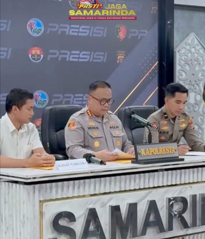 
					Polresta Samarinda Gelar Konferensi Pers Ungkap 73 Kasus Narkotika, 3,3 Kilogram Sabu dalam Kurun Waktu 4 Bulan