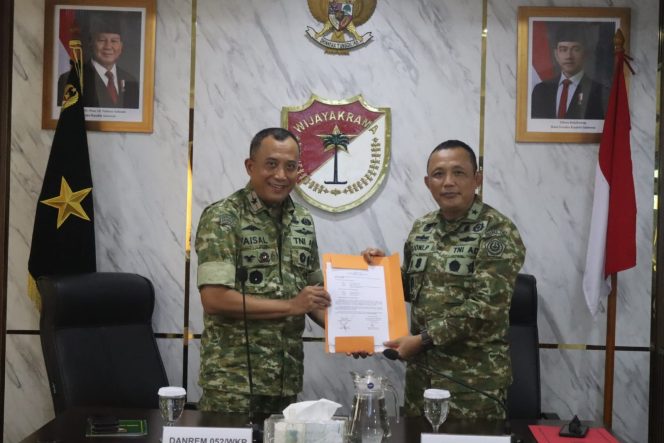 
					Korem 052/Wijayakrama Terima Kunjungan Tim Wasrik Itjen TNI