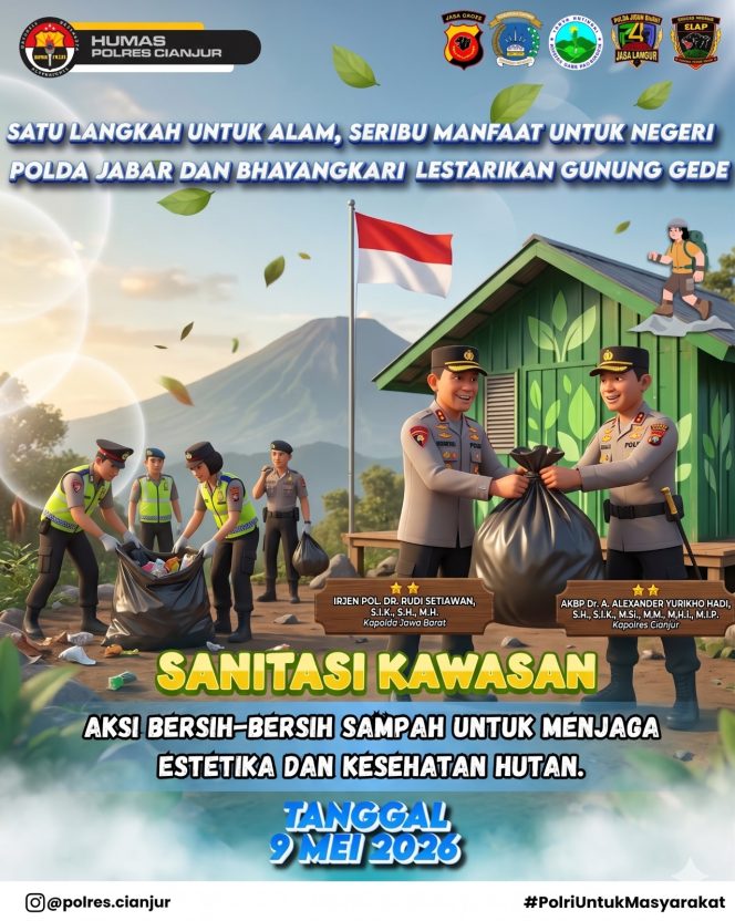 
					Polda Jabar dan Bhayangkari Bergerak Hijau untuk Gunung Gede Pangrango