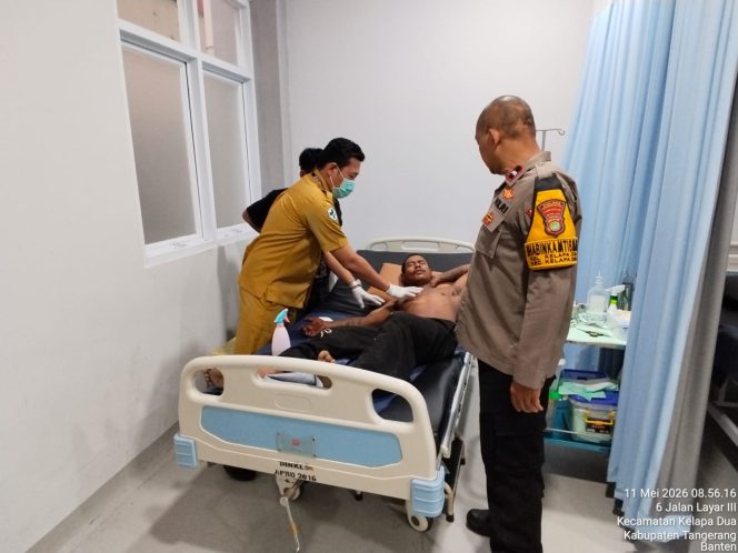 
					Gerak Cepat Laporan 110 Bhabinkamtibmas Kelapa Dua Bantu Warga Korban Luka