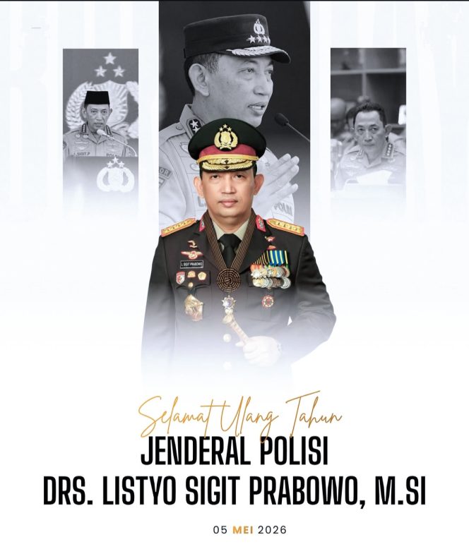 
					Kepala Pimpinan Media Brigadenews.co.id Mengucapkan Selamat Ulang Tahun Kepada Kapolri Jenderal Listyo Sigit Prabowo
