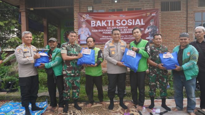
					HUT Bhayangkara Ke-80, Kodim 0510/Tigaraksa Perkuat Sinergi Polri-Ojol