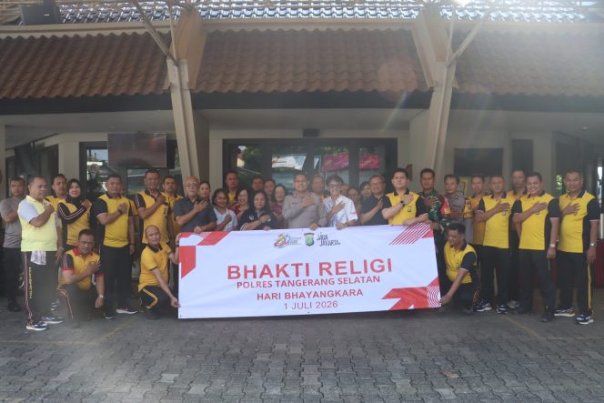 
					Polres Tangsel Gelar Bhakti Religi Sambut Hari Bhayangkara ke-80