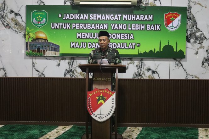 
					Peringati 1 Muharam 1448 H, Korem 052/Wijayakrama Gaungkan Semangat Perubahan Menuju Indonesia Maju