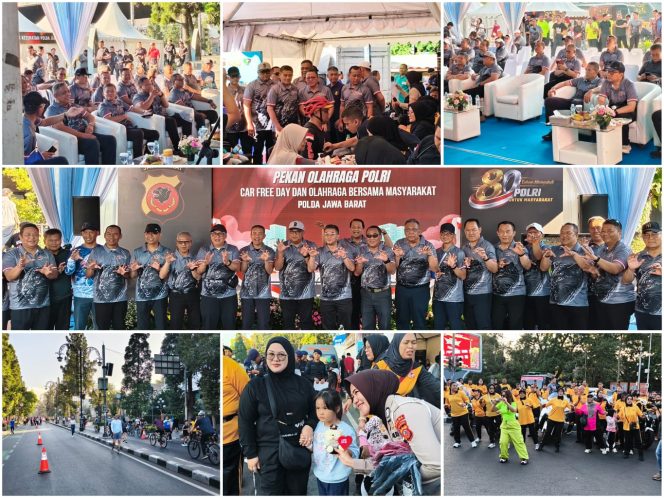 
					Semarak HUT Bhayangkara ke-80, Polda Jabar Meriahkan Car Free Day Bersama Masyarakat