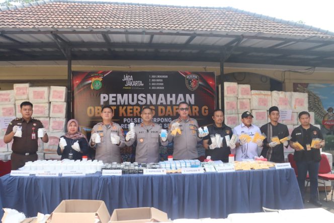 
					Polres Tangsel Musnahkan 46 Juta Butir Obat Keras Daftar G Hasil Pengungkapan Polsek Serpong