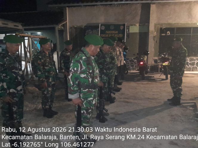 
					Antisipasi Daerah Rawan Begal, Koramil 05/Balaraja Gelar Patroli Bersama Polsek