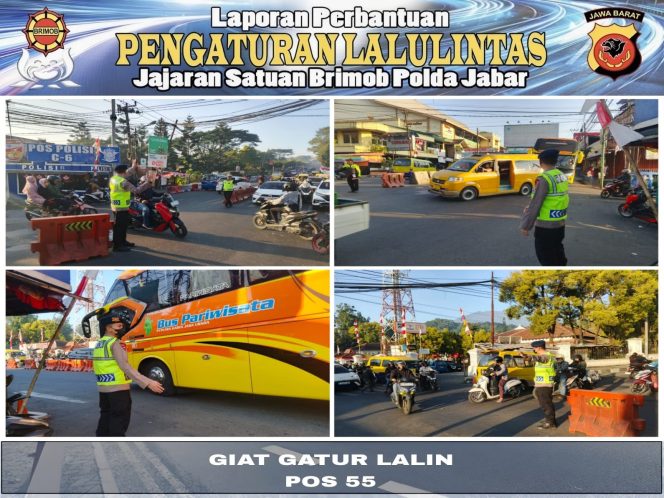 
					Gatur Lalin Brimob Jabar : Hadir Berikan Pelayanan di Jam Sibuk