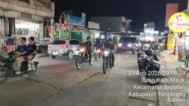 
					Intensifkan Keamanan Wilayah, Koramil 10/Sepatan Gelar Patroli Malam