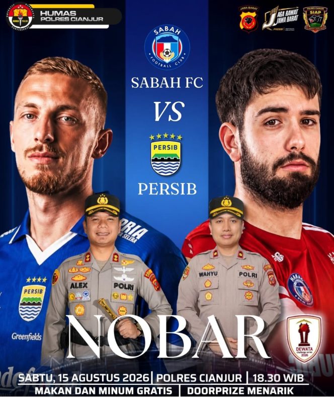
					Nobar Sabah FC vs Persib di Polres Cianjur, Makan Gratis hingga Doorprize Menanti!