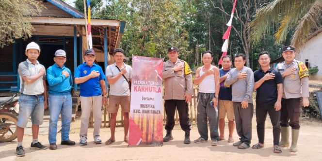 
					Polsek Manis Mata Bersama PT Bangun Nusa Mandiri Gelar Patroli Gabungan dan Edukasi Masyarakat