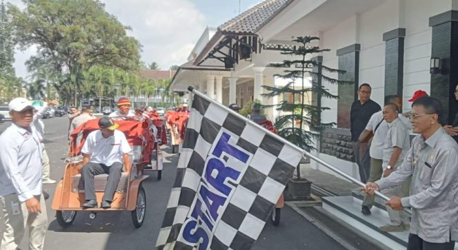 
					Bantuan 160 Unit Becak Listrik Dari Presiden Prabowo Tiba Di Ciamis,   Bupati Ciamis: “Ini Untuk Ringankan Beban Pengayuh Becak”